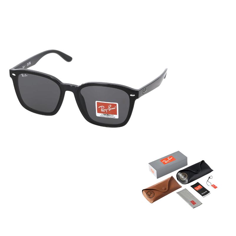 RayBan Однотонные Красивые Солнцезащитные очки с Большой Оправой из Листового Черного Инжекционного Литья Неправильной Формы Женские 66 чёрный